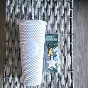 Starbucks White Siren Bling Cup and Keychain